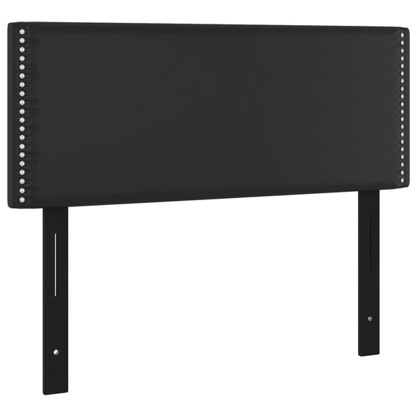 Päätylevy musta 100x5x78/88 cm keinonahka