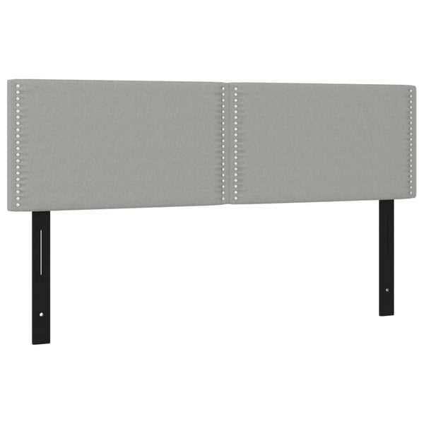 Päätylevyt 2 kpl vaaleanharmaa 72x5x78/88 cm kangas