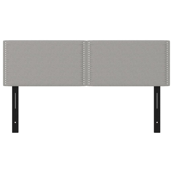 Päätylevyt 2 kpl vaaleanharmaa 72x5x78/88 cm kangas