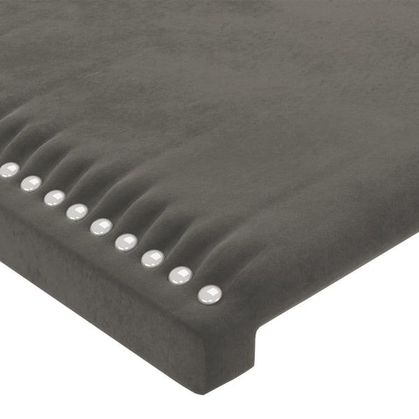 Päätylevyt 2 kpl tummanharmaa 72x5x78/88 cm sametti