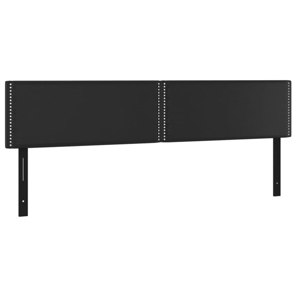 Päätylevyt 2 kpl musta 90x5x78/88 cm keinonahka