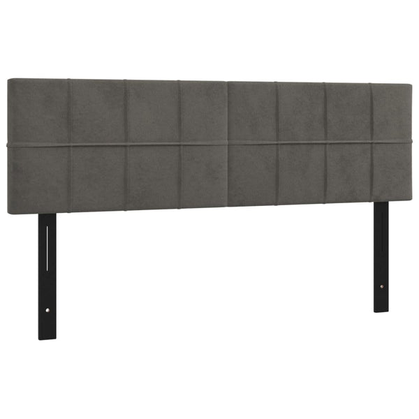 Päätylevyt 2 kpl tummanharmaa 72x5x78/88 cm sametti