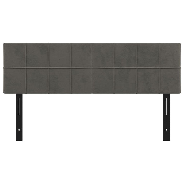 Päätylevyt 2 kpl tummanharmaa 72x5x78/88 cm sametti