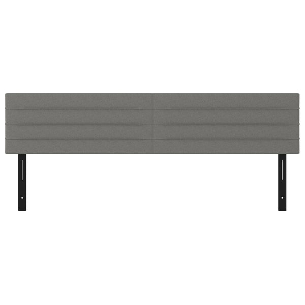 Päätylevyt 2 kpl tummanharmaa 80x5x78/88 cm kangas