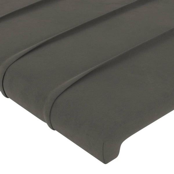 Päätylevyt 2 kpl tummanharmaa 100x5x78/88 cm sametti