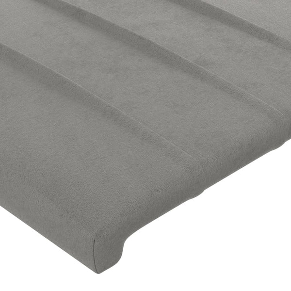 Päätylevyt 2 kpl vaaleanharmaa 90x5x78/88 cm sametti