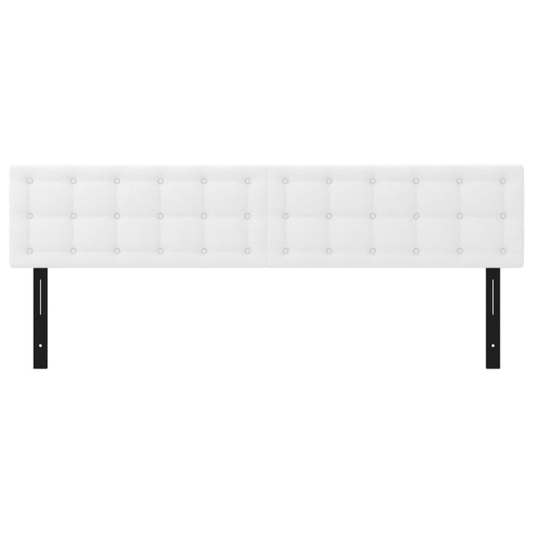 Päätylevyt 2 kpl valkoinen 80x5x78/88 cm keinonahka