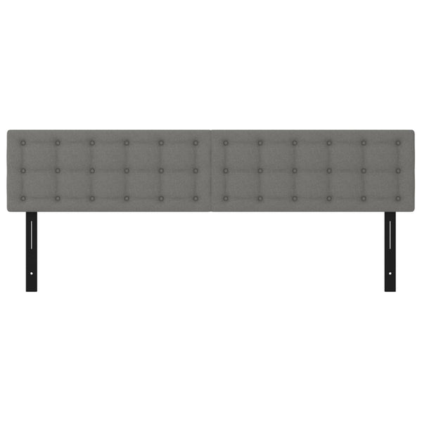 Päätylevyt 2 kpl tummanharmaa 100x5x78/88 cm kangas