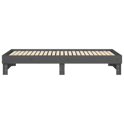 Harmaa sohvasänky ulosvedettävä Hermus 80x200cm (2x, mänty)