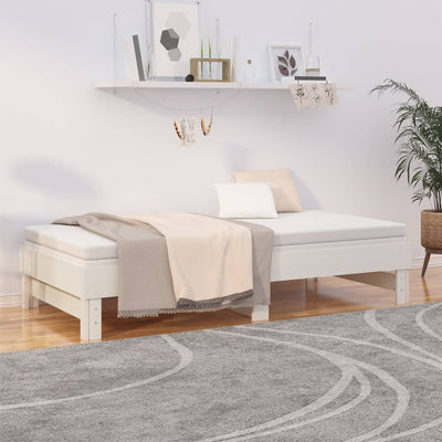 Valkoinen sohvasänky ulosvedettävä Hermus 75x190cm (2x, mänty)