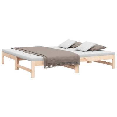 Sohvasänky ulosvedettävä 2x (75x190) cm täysi mänty