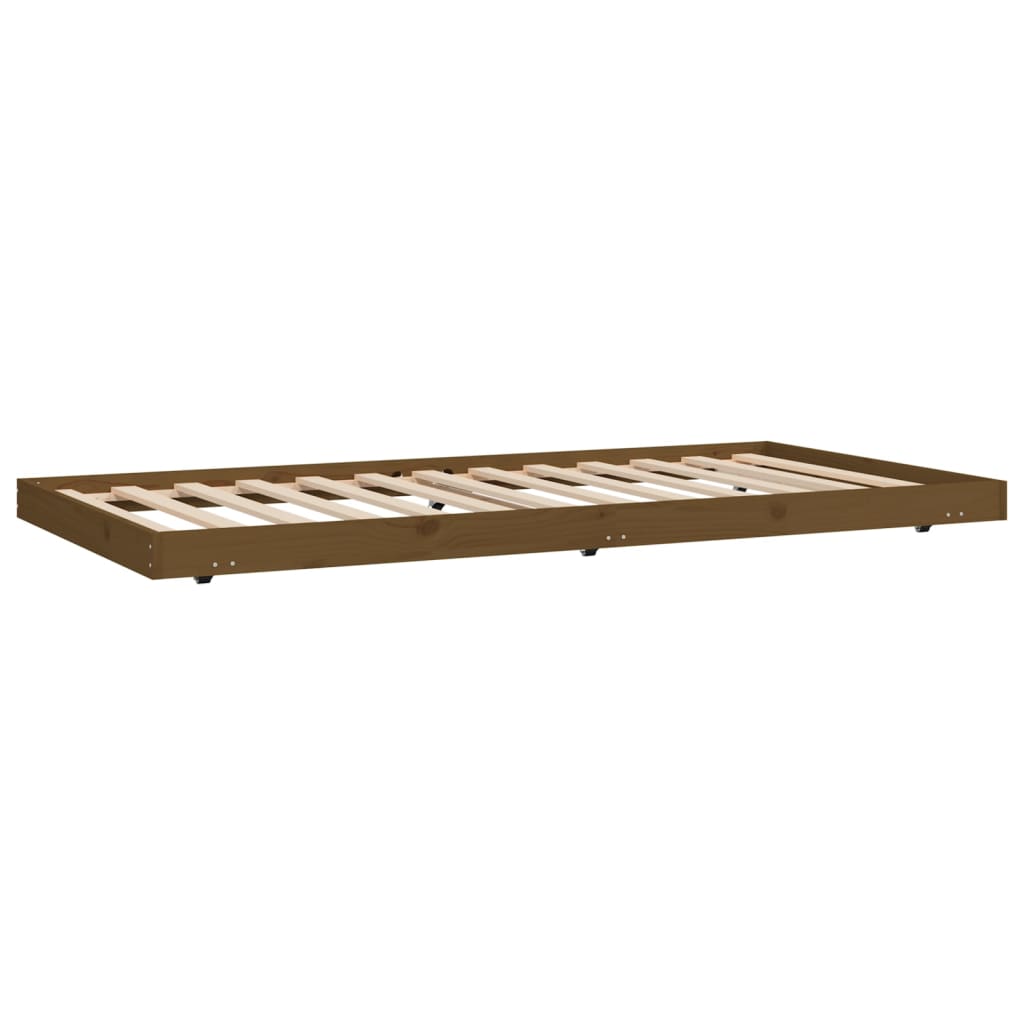 Hunajanruskea sängynrunko Elzina 100x200cm (mänty)