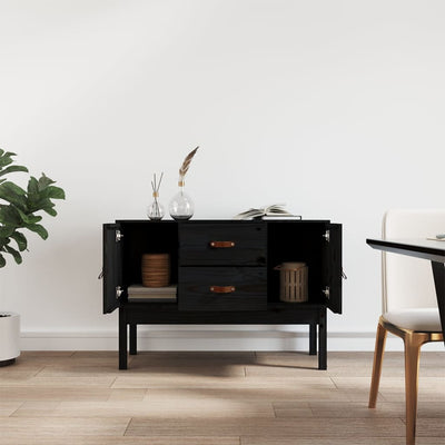 Senkki musta 110x40x78 cm täysi mänty