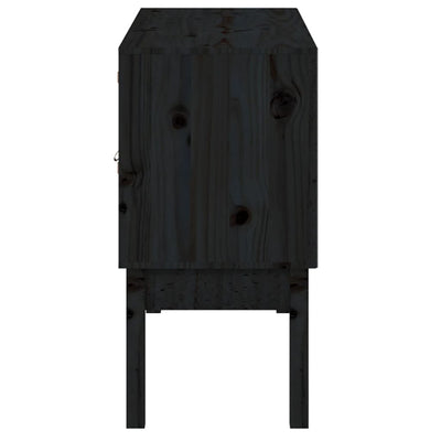 Senkki musta 110x40x78 cm täysi mänty