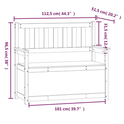 Penkki musta 112,5x51,5x96,5 cm täysi mänty