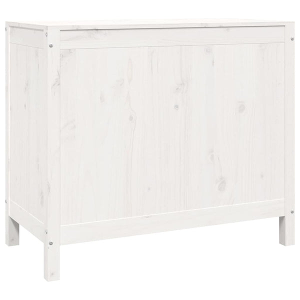Pyykkilaatikko valkoinen 88,5x44x76 cm täysi mänty