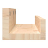 Seinähyllyt 2 kpl 50x12x9 cm täysi mänty