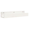 Seinähyllyt 2 kpl valkoinen 50x12x9 cm täysi mänty