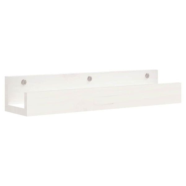Seinähyllyt 2 kpl valkoinen 50x12x9 cm täysi mänty