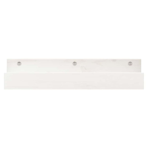 Seinähyllyt 2 kpl valkoinen 50x12x9 cm täysi mänty