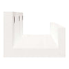 Seinähyllyt 2 kpl valkoinen 50x12x9 cm täysi mänty