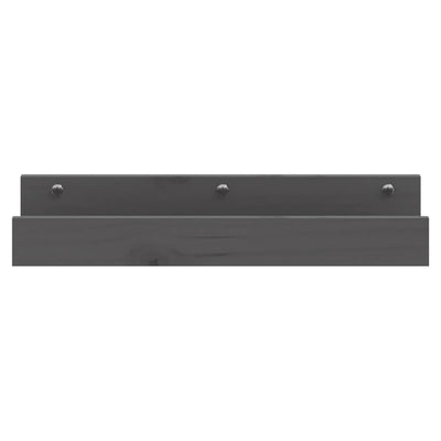 Seinähyllyt 2 kpl harmaa 50x12x9 cm täysi mänty