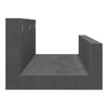 Seinähyllyt 2 kpl harmaa 50x12x9 cm täysi mänty