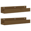 Seinähyllyt 2 kpl hunajanruskea 50x12x9 cm täysi mänty