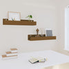Seinähyllyt 2 kpl hunajanruskea 50x12x9 cm täysi mänty