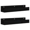 Seinähyllyt 2 kpl musta 50x12x9 cm täysi mänty