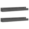 Seinähyllyt 2 kpl harmaa 80x12x9 cm täysi mänty
