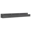Seinähyllyt 2 kpl harmaa 80x12x9 cm täysi mänty