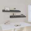 Seinähyllyt 2 kpl harmaa 80x12x9 cm täysi mänty