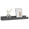 Seinähyllyt 2 kpl harmaa 80x12x9 cm täysi mänty
