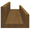 Seinähyllyt 2 kpl hunajanruskea 80x12x9 cm täysi mänty