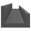 Seinähyllyt 2 kpl harmaa 110x12x9 cm täysi mänty