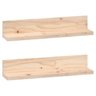 Seinähyllyt 2 kpl 50x11x9 cm täysi mänty