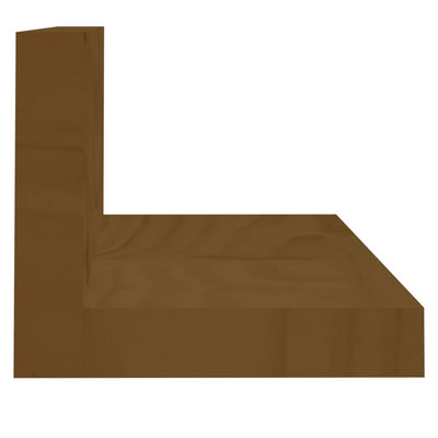 Seinähyllyt 2 kpl hunajanruskea 50x11x9 cm täysi mänty
