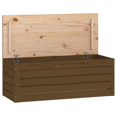 Säilytyslaatikko hunajanruskea 89x36,5x33 cm täysi mänty