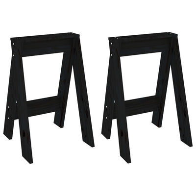 Jakkarat 2 kpl musta 40x40x60 cm täysi mänty