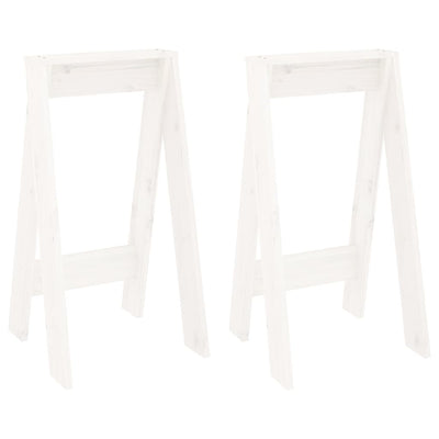 Jakkarat 2 kpl valkoinen 40x40x75 cm täysi mänty