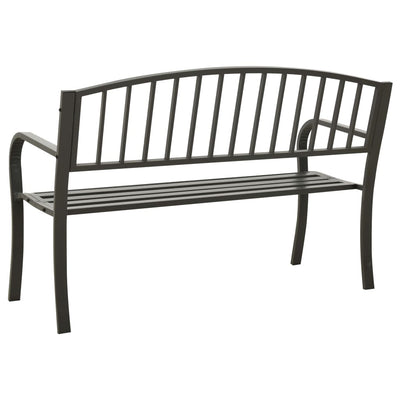 Puutarhapenkki harmaa 120 cm teräs