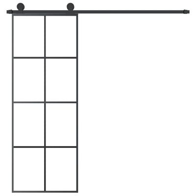 Liukuovi asennustarvikkeilla Mavrea 76x205cm (esg lasi ja alumiini)