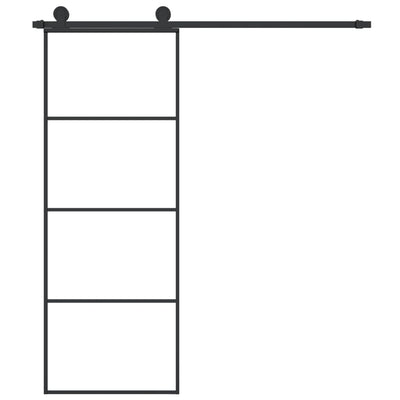 Liukuovi asennustarvikkeilla Getuziu 76x205cm (esg lasi ja alumiini)