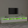TV-taso LED-valoilla valkoinen 240x35x40 cm