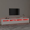 TV-taso LED-valoilla valkoinen 240x35x40 cm