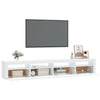 TV-taso LED-valoilla valkoinen 240x35x40 cm