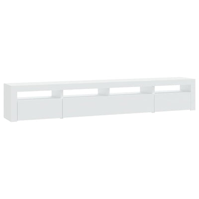 TV-taso LED-valoilla valkoinen 240x35x40 cm