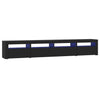 TV-taso LED-valoilla musta 240x35x40 cm