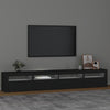 TV-taso LED-valoilla musta 240x35x40 cm